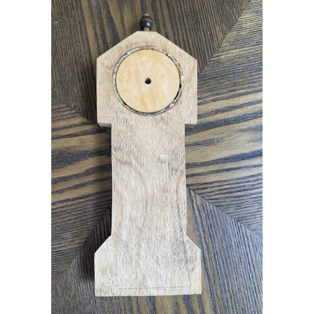Vintage Cross Stitch Grandfather Clock Wall Plaque Roses Primitive Folk Art - Picture 4 of 4